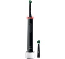 Oral-B Toothbrush Pro 3 Rotary Tooth Brush 3000 CrossAction Black + papildu galviņa | Pro 3 3000 Cross Action bk  | 8006540759790