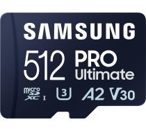 Samsung Pro Ultimate SDXC 512 GB 10. klases UHS-I U3 A2 V30 karte (MB-MY512SA/WW) | MB-MY512SA/WW  | 8806094957228