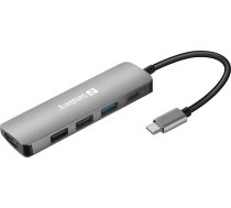 Sandberg Mini Dock USB-C stacija/replicators (136-32) | 136-32  | 5705730136320