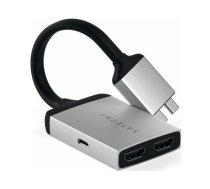 Satechi USB-C Dual — HDMI x2 USB adapteris sudraba krāsā (ST-TCDHAS) | ST-TCDHAS  | 879961008345