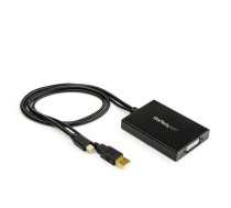 StarTech DVI-D AV adapteris — DisplayPort + USB-A melns (MDP2DVID2) | MDP2DVID2  | 0065030880114