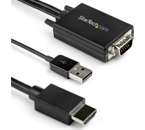 StarTech HDMI — D-Sub (VGA) + USB-A kabelis 2 m melns (VGA2HDMM2M) | VGA2HDMM2M  | 0065030885065