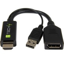 Techly DisplayPort — HDMI AV adapteris melns (ICOC HDMI-DP12A60) | ICOC HDMI-DP12A60  | 8059018362589
