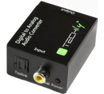 Techly Toslink AV adapteris — RCA (Cinch) + RCA (Cinch) x2 black (301139) | 301139  | 8057685301139