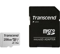 Transcend 300S MicroSDXC karte 256 GB 10. klase UHS-I/U3 (TS256GUSD300S-A) | TS256GUSD300S-A  | 0760557843047