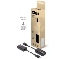 USB Club 3D USB-C — VGA adapteris, melns (CAC-1502) | CAC-1502  | 8719214470081