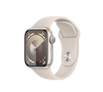 Apple Watch Series 9 GPS, 41mm Starlight Aluminium Case with Starlight Sport Band - S/M | ATAPPZABS9MR8T3  | 195949029509 | MR8T3QP/A