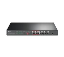 TP-Link Switch||TL-SL1218P|Desktop/pedestal|16x10Base-T / 100Base-TX|PoE+ ports 16|TL-SL1218P