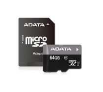 ADATA MEMORY MICRO SDXC 64GB CLASS10/W/AD AUSDX64GUICL10-RA1