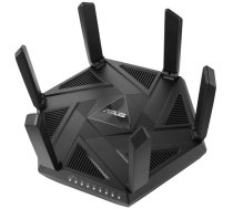 Asus Wireless Router||Wireless Router|7800 Mbps|Mesh|Wi-Fi 5|Wi-Fi 6|Wi-Fi 6e|IEEE 802.11a|IEEE 802.11b|IEEE 802.11n|USB 3.2|1 WAN|3x10/100/1000M|1x2.5GbE|Number of antennas     6|RT-AXE7800