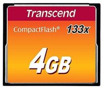 Transcend MEMORY COMPACT FLASH 4GB/SLC TS4GCF133