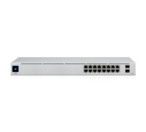 UBIQUITI Switch||USW-16-POE|Type L2|Desktop/pedestal|Rack|16x10Base-T / 100Base-TX / 1000Base-T|2xSFP|PoE ports 16|PoE+ ports 8|18 Watts|USW-16-POE
