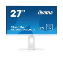 Iiyama Iiyama ProLite XUB2792QSU-W5 - LED monitor - 27'' - 2560 x 1440 WQHD @ 75 Hz - IPS - 350 cd / m² - 1000:1 - 5 ms - HDMI, DVI, DisplayPort - speakers - matt white