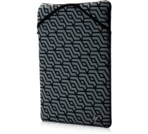 HP HP 14 Reversible Sleeve, Sanitizable – Black, Geometric pattern