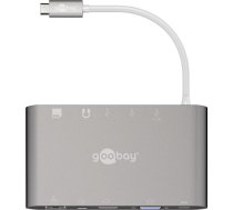 Goobay USB-C All-in-1 Multiport Adapter 62113 USB Type-C, 0.13 m, Silver