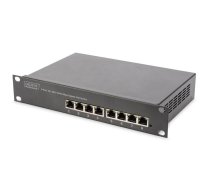 Digitus 8-port Gigabit Ethernet PoE switch DN-95317 10/100/1000 Mbps (RJ-45), Unmanaged, Rackmountable, Power supply type Internal, Ethernet LAN (RJ-45) ports 8