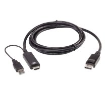 Aten 2L-7D02HDP True 4K 1.8M HDMI to DisplayPort Cable