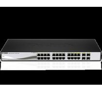 D-link DGS-1210-20, Gigabit Smart Switch with 16 10/100/1000Base-T ports and 4 Gigabit MiniGBIC (SFP) ports, 802.3x Flow Control, 802.3ad Link Aggregation, 802.1Q VLAN, 802.1p Priority     Queues, Port mirroring,, Jumbo Frame support, 802.1D STP, ACL, LLD