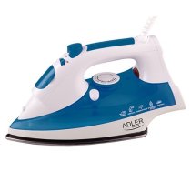 Adler Iron AD 5022 White/Blue, 2200 W, With cord, Anti-scale system, Vertical steam function