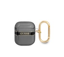 Guess Apple Airpods 1/2 TPU Printed Stripe Case Black