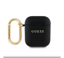 Guess Apple AirPods 1/2 PU Grained Classic Logo Case Black