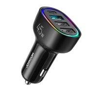 Joyroom Car charger Joyroom JR-CL09, 4-port, 1x USB-C PD, 1x QC3.0 USB, 2x USB (black)