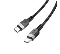 Hoco X109 Energy 60W silicone charging data cable C to C(L=2M) Black