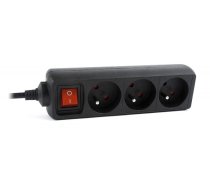 EnerGenie EG-PSU3F-01 UPS power strip, 3 FR sockets, 10 A, C14 plug, 0.6 m cable, black 0.6 m