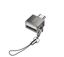 yesido GS08 Mini Aluminum Alloy USB Type-C U-disk Card Reader Mouse Convert OTG Adapter Black