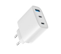 Evelatus 45W Max Fast Charger EU USB-C1/USB-C1/USB-A White