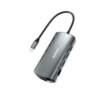 Dudao Dudao 11in1 multifunctional HUB USB Type C - USB Type C PD 60 W / HDMI / 3.5 mm mini jack / 1x USB 2.0 / SD card reader micro SD / VGA / RJ45 / 3x USB 3.2 Gen 1 gray (A15Pro gray)