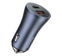 Baseus Baseus Golden Contactor Pro fast car charger USB Type C / USB 40 W Power Delivery 3.0 Quick Charge 4 + SCP FCP AFC gray (CCJD-0G)