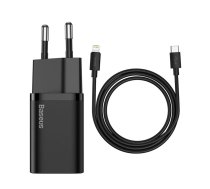 Baseus Baseus Super Si 1C fast charger USB Type C 20W Power Delivery + USB Type C - Lightning cable 1m black (TZCCSUP-B01)