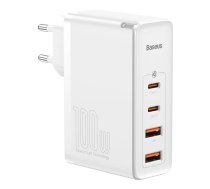 Baseus Baseus GaN2 Pro fast charger 100W USB / USB Type C Quick Charge 4+ Power Delivery white (CCGAN2P-L02)