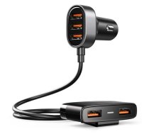 Joyroom Joyroom fast car charger 5x USB 6.2 A with extension cable black (JR-CL03)