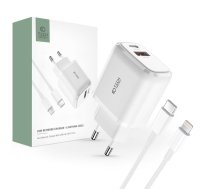 Tech-Protect Tech-Protect C20W USB-C PD 20W / USB-A QC 3.0 network charger with USB-C / Lightning cable - white