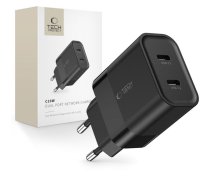 Tech-Protect Tech-Protect C20W mains charger 2x USB-C PD 20W - black