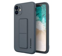 Wozinsky Wozinsky Kickstand Case silicone case with stand for iPhone 12 mini navy blue