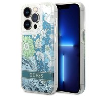 Guess Guess Flower Liquid Glitter case for iPhone 14 Pro Max - green