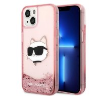 Karl Lagerfeld Karl Lagerfeld Glitter Choupette Head case for iPhone 14 Plus - pink