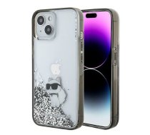 Karl Lagerfeld Karl Lagerfeld Liquid Glitter Choupette case for iPhone 15 - transparent