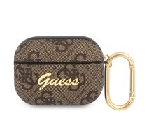 Guess - Guess 4G Script PC/PU Case for AirPods Pro Brown