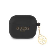 Guess - Guess 4G Charm Silicone Case for AirPods 3 Black