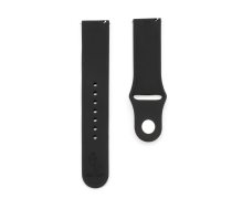 Connect 22mm Silicone Loop Watch Strap (S/M 110mm) Black