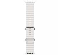 iWear S1 Grooved Soft Silicone 20mm strap for Apple Watch 49mm / 45mm / 44mm / 42mm White