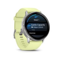Garmin Venu 4 - 45mm, Silver with Citron Silicone band sports watch