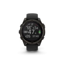Garmin Fenix 8 – 47 mm, Solar, Sapphire Sapphire, Carbon grey DLC titanium with Black/pebble grey/ 010-02906-11