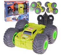 Triku auto ar pulti STUNT CAR pirouette RC0638 green