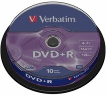 Matricas DVD+R AZO Verbatim 4.7GB 16x 10 Pack Spindle