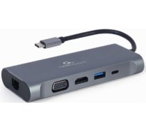 Gembird USB Type-C 7-in-1 Multi-Port Adapter + Card Reader Space Grey